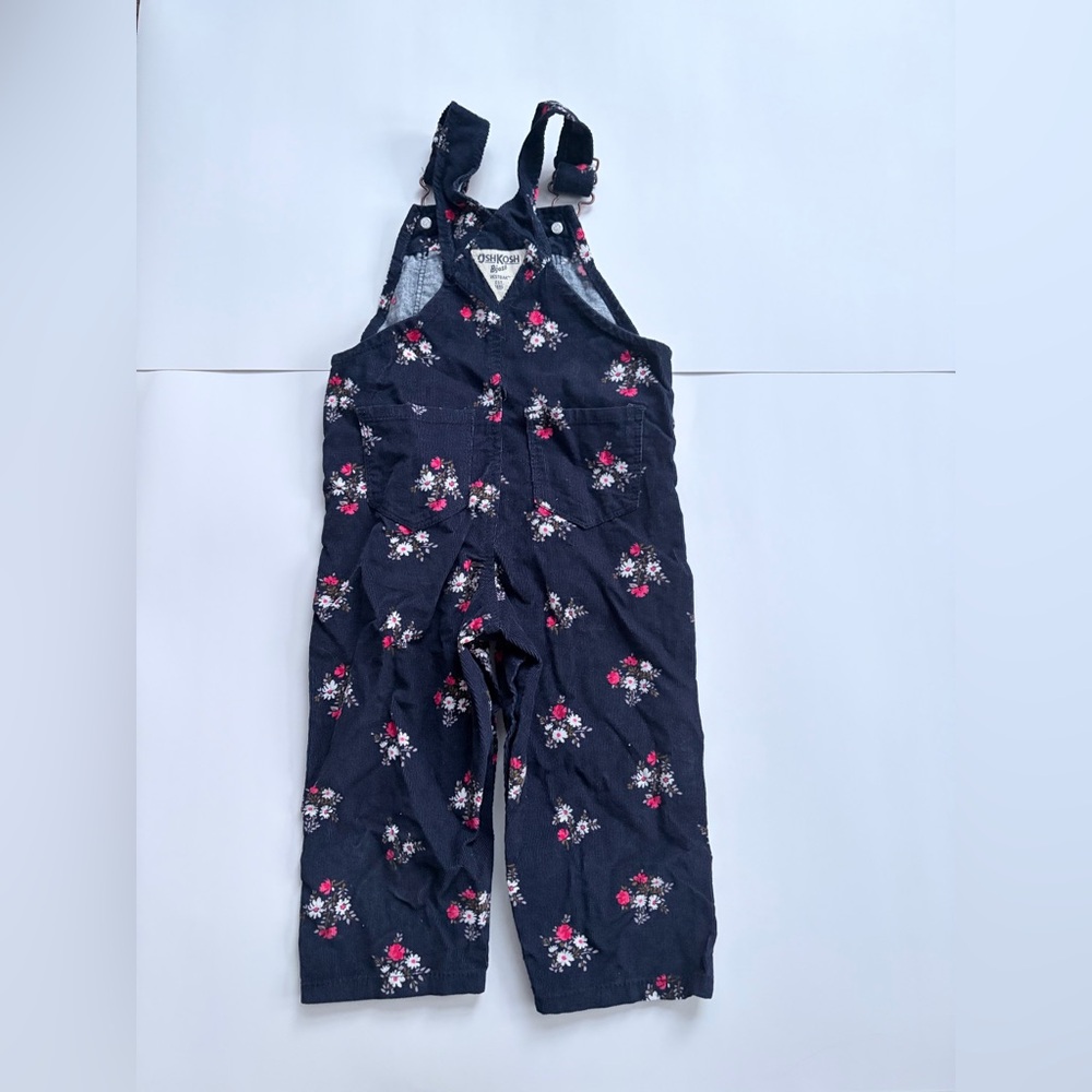 Oshkosh b’gosh cotton Floral Overalls size 18m - Picture 3 of 6